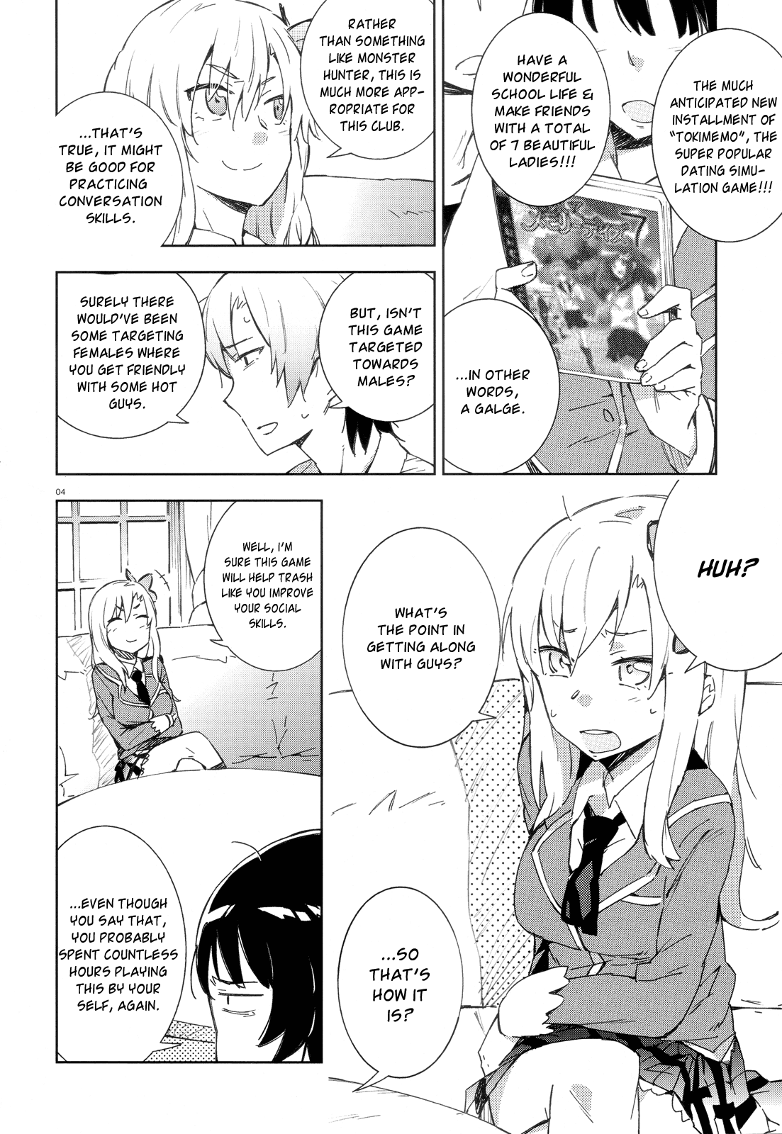 Boku wa Tomodachi ga Sukunai Chapter 4 page 4 - Chapter 4: Welcome to the World of Galge