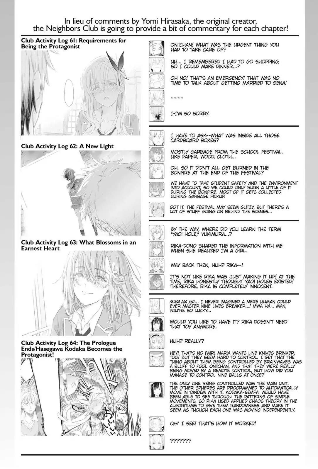Boku wa Tomodachi ga Sukunai Chapter 64 page 65 - Chapter 64: The Prologue Ends / Hasegawa Kodaka Becomes The Protagonist