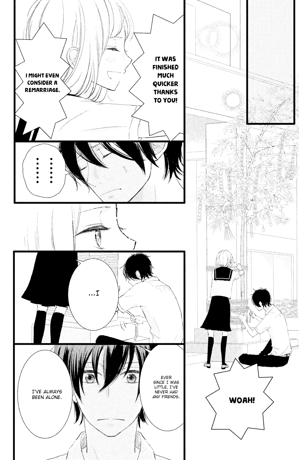 Boku wa Uchuujin ni Koi o Shita. Chapter 2 page 14 - Chapter 2: Profound mystery!! Person from Tanabata Star Festival Appears!!?
