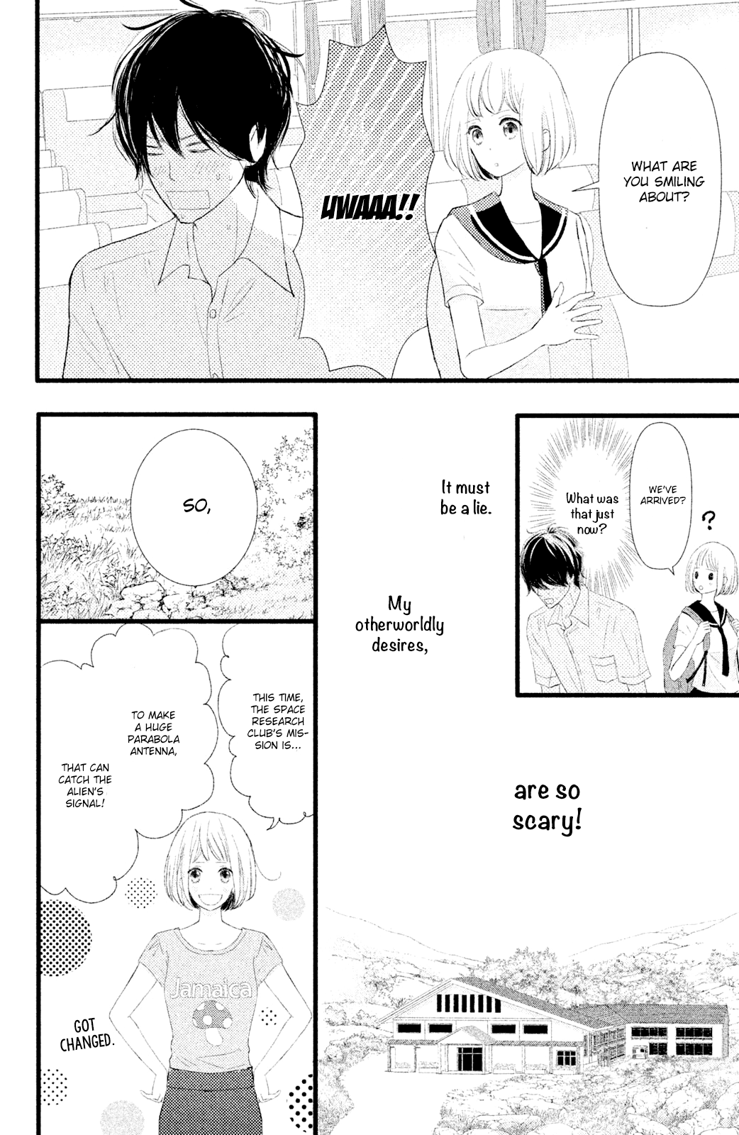 Boku wa Uchuujin ni Koi o Shita. Chapter 4 page 10 - Chapter 4: Alas!! The strength of gravity brings up love!