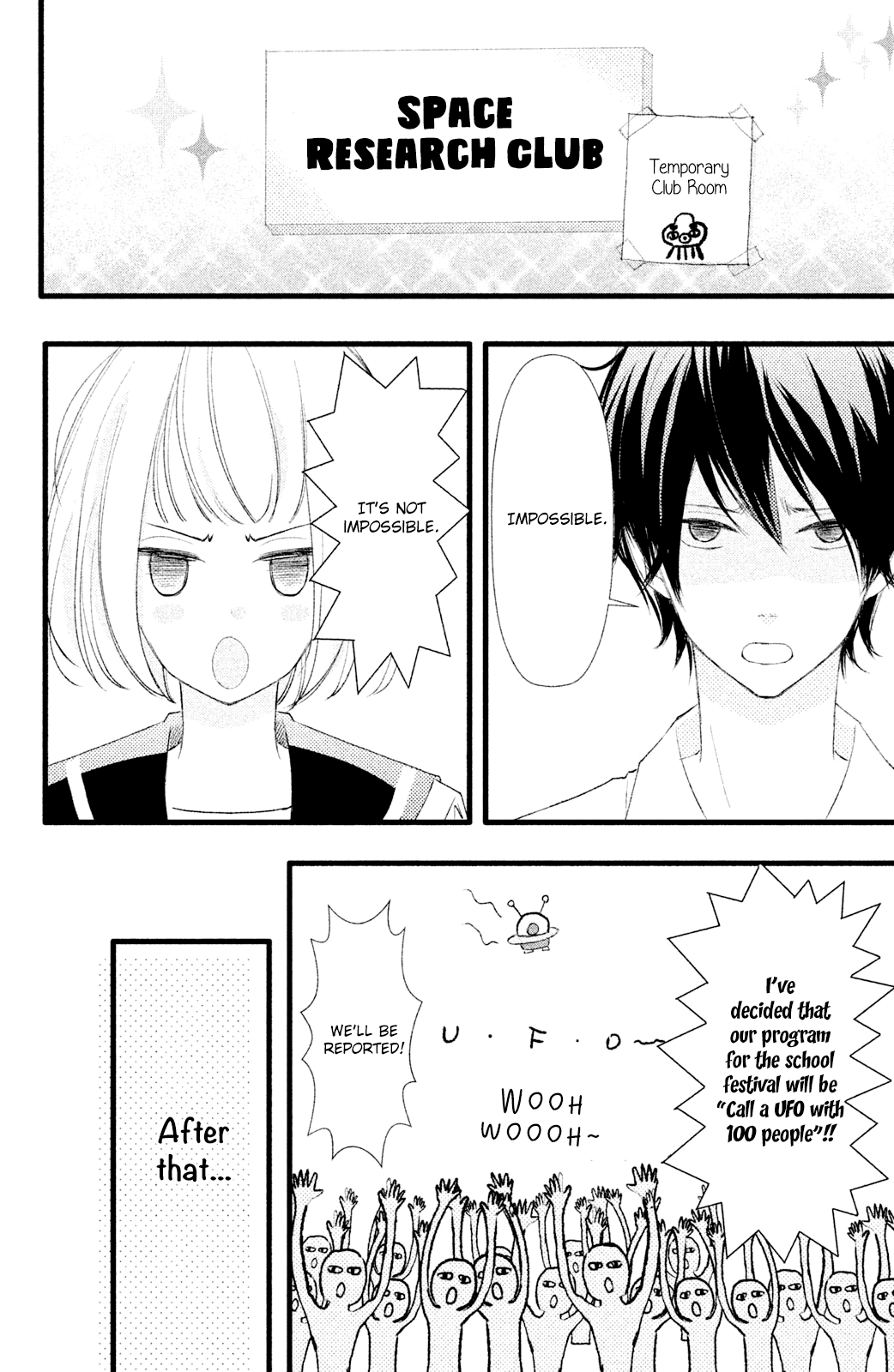 Boku wa Uchuujin ni Koi o Shita. Chapter 5 page 38 - Chapter 5: Deeply Moved! Tomonaga Shouting Love at the Edge of Earth!