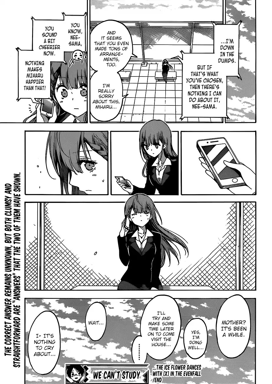 Bokutachi wa Benkyou ga Dekinai Chapter 102 page 21 - Chapter 102: The Ice Flower Dances with "X" in The Evenfall ③