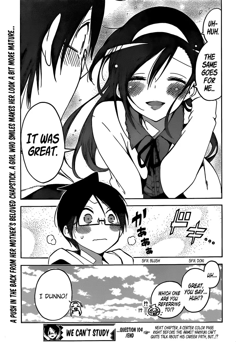 Bokutachi wa Benkyou ga Dekinai Chapter 104 page 20 - Chapter 104: Sometimes, The Light Pink Dress-Up Recalls The [X] at one Point