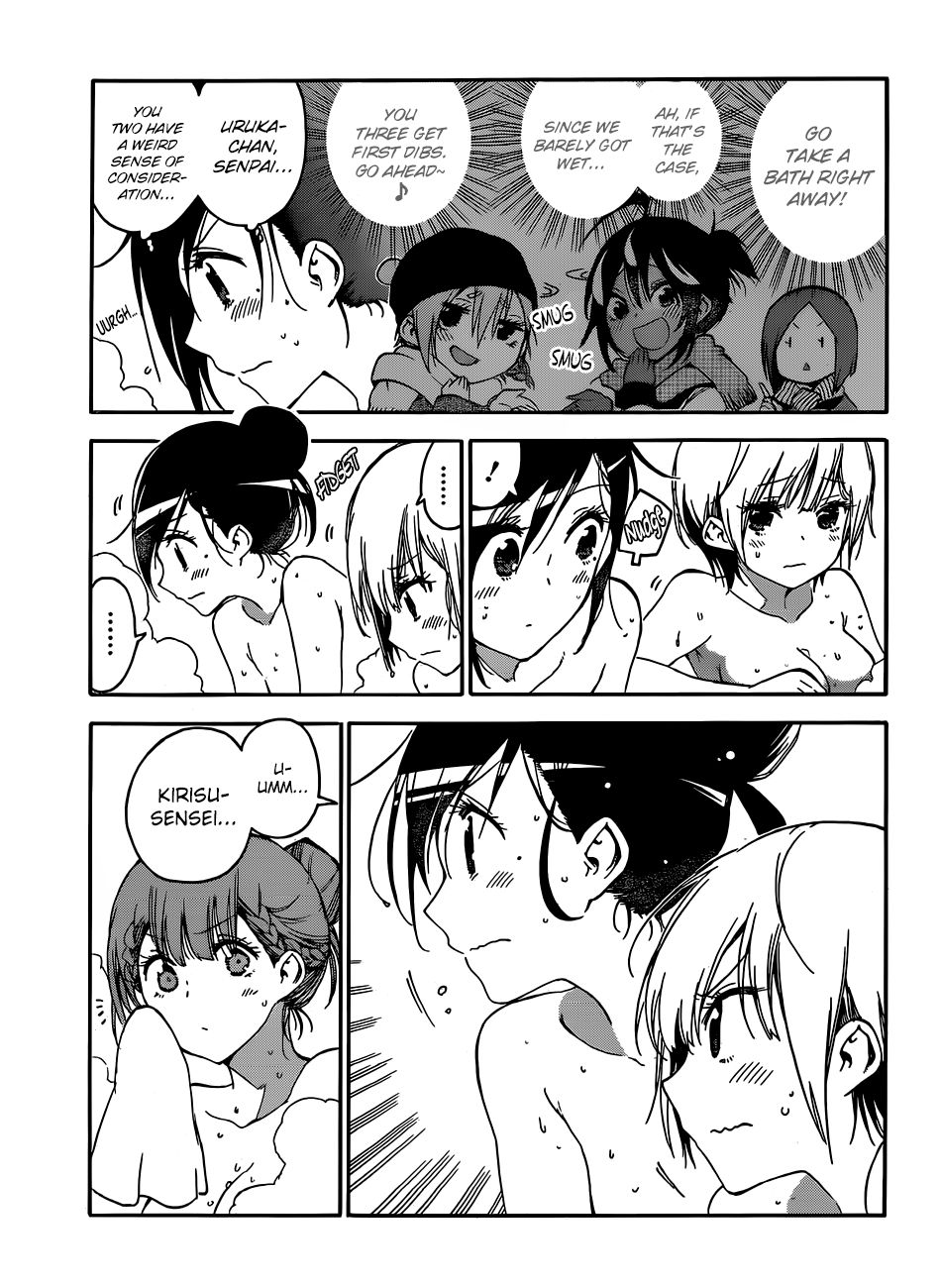 Bokutachi wa Benkyou ga Dekinai Chapter 129 page 14 - Chapter 129: They Play in the Thawing Snow, Nestled up Near [X]