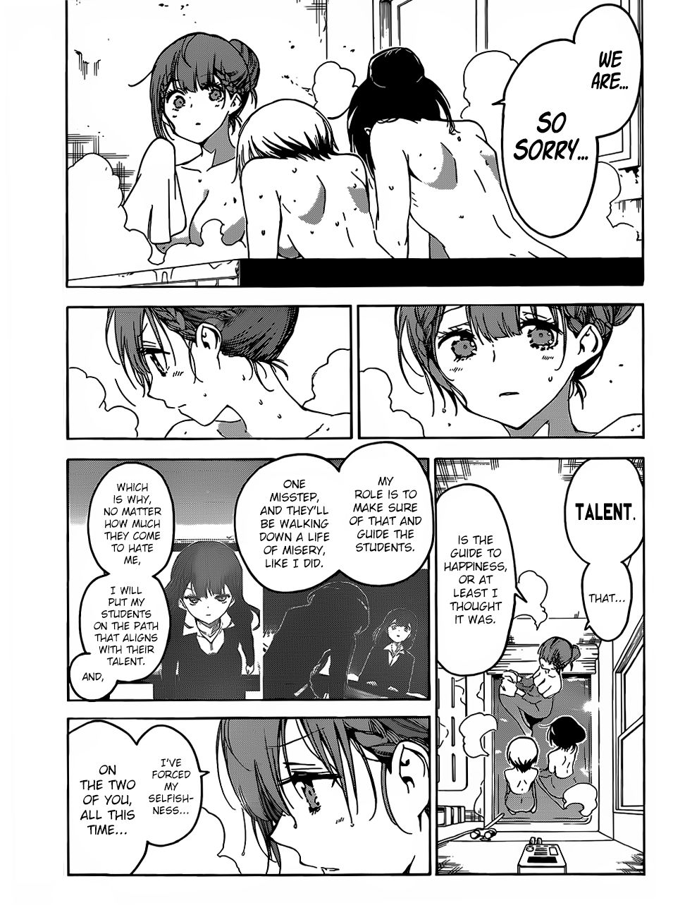 Bokutachi wa Benkyou ga Dekinai Chapter 129 page 16 - Chapter 129: They Play in the Thawing Snow, Nestled up Near [X]