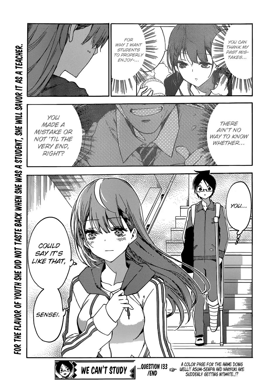 Bokutachi wa Benkyou ga Dekinai Chapter 133 page 20 - Chapter 133: And so, The Predecessor Savors the [X] of the Old Days