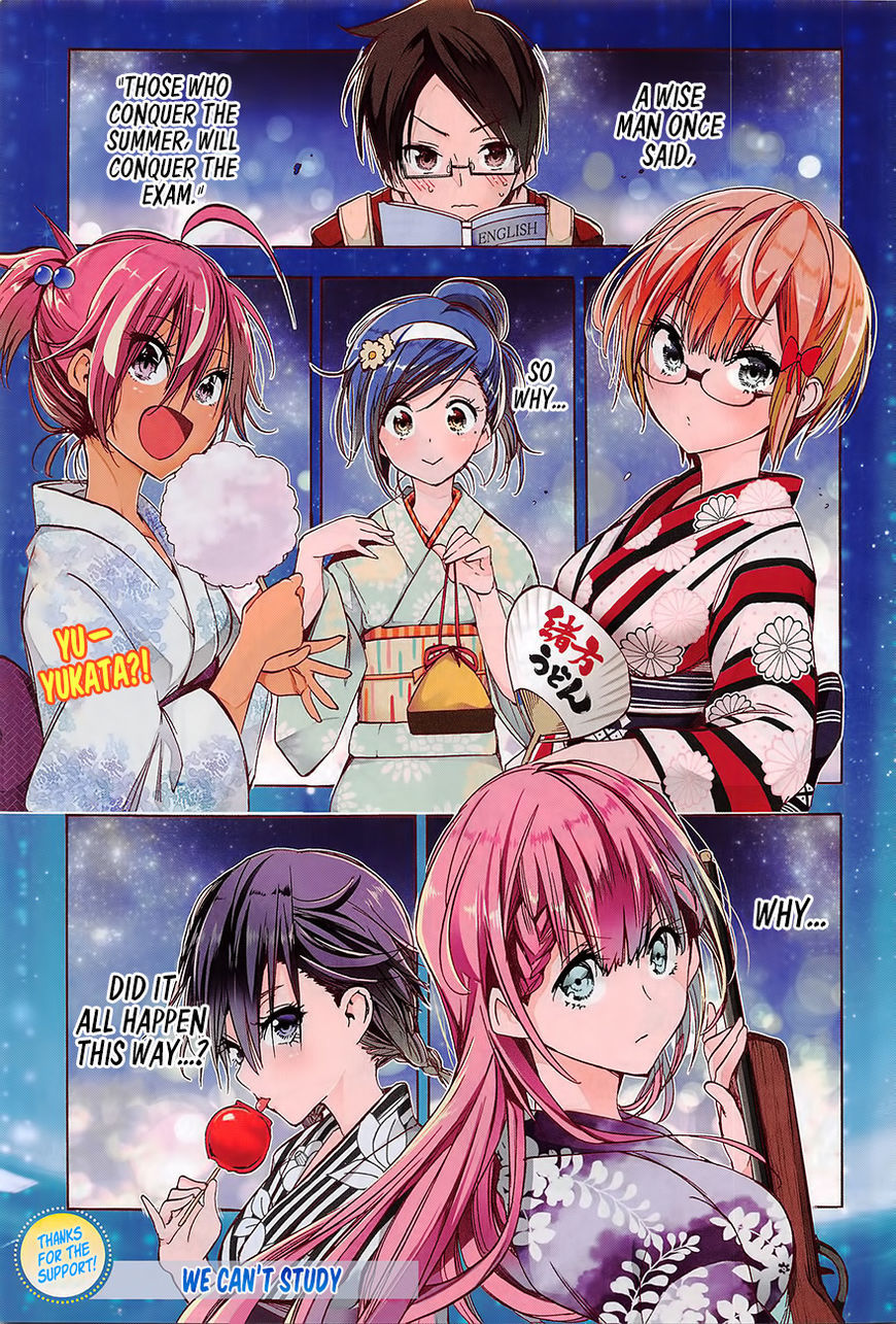 Bokutachi wa Benkyou ga Dekinai Chapter 38 page 1 - Chapter 38: As expected, [X] can’t study on a noisy night