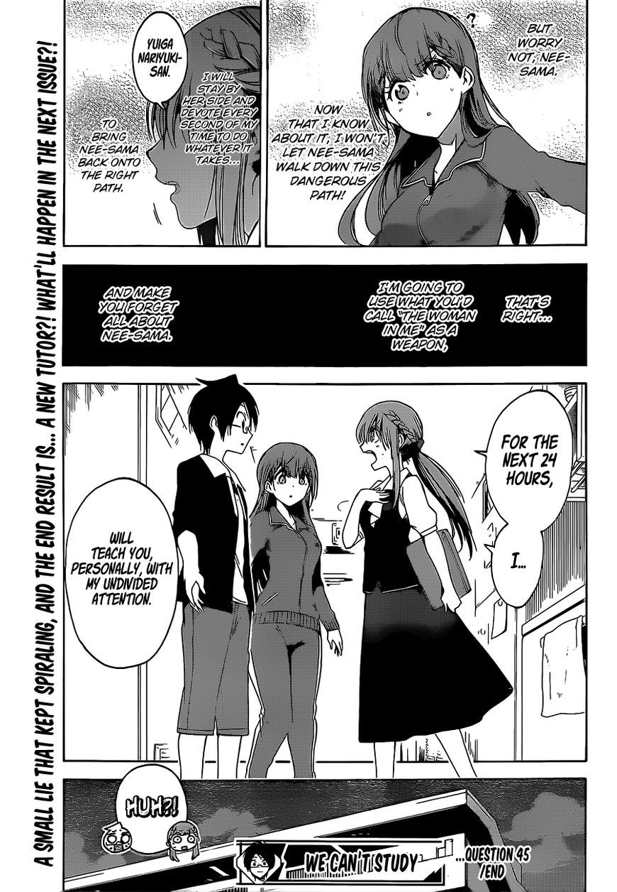 Bokutachi wa Benkyou ga Dekinai Chapter 45 page 20 - Chapter 45: To the predecessor, her [X] is a bolt out of the blue