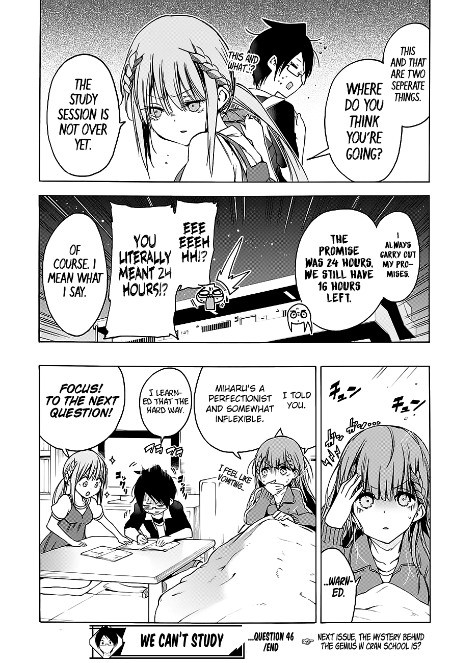 Bokutachi wa Benkyou ga Dekinai Chapter 46 page 20 - Chapter 46: Her charming flirtation will [X] him