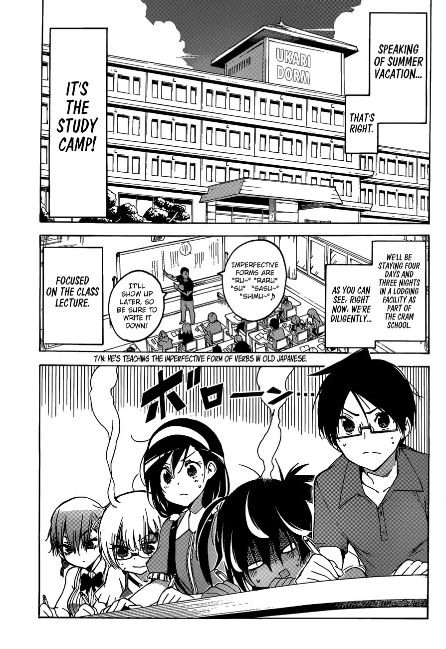Bokutachi wa Benkyou ga Dekinai Chapter 50 page 5 - Chapter 50: Blooming flowers in hot springs are the genius' traces of [X]