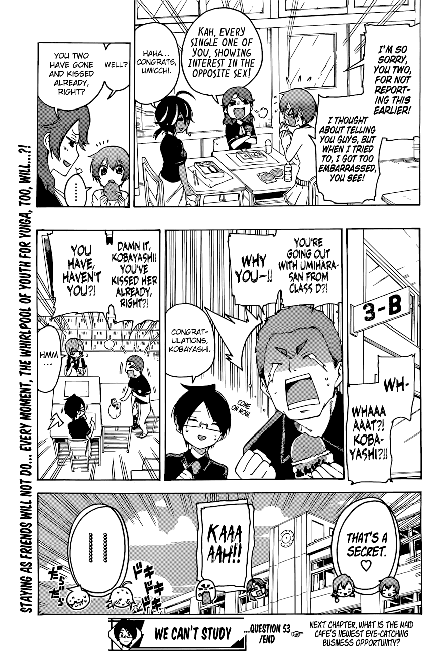 Bokutachi wa Benkyou ga Dekinai Chapter 53 page 20 - Chapter 53: Sometimes, the Nearby [X] makes Swift Progress