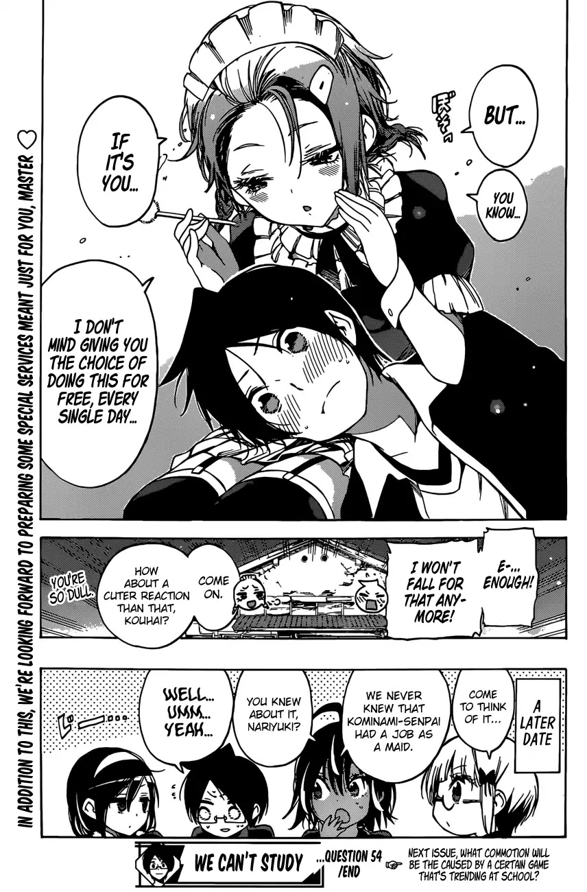 Bokutachi wa Benkyou ga Dekinai Chapter 54 page 21 - Chapter 54: The Predecessor's Pride, Sometimes Goes Against [X]'s situation