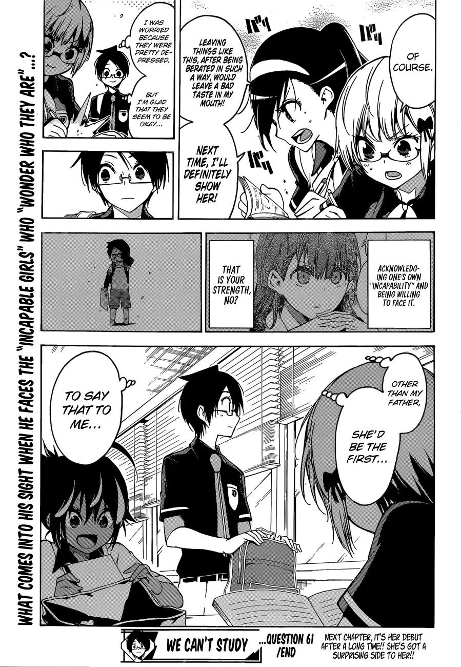 Bokutachi wa Benkyou ga Dekinai Chapter 61 page 22 - Chapter 61: They Cannot Understand The Aspiration of The [X] in Front of Them