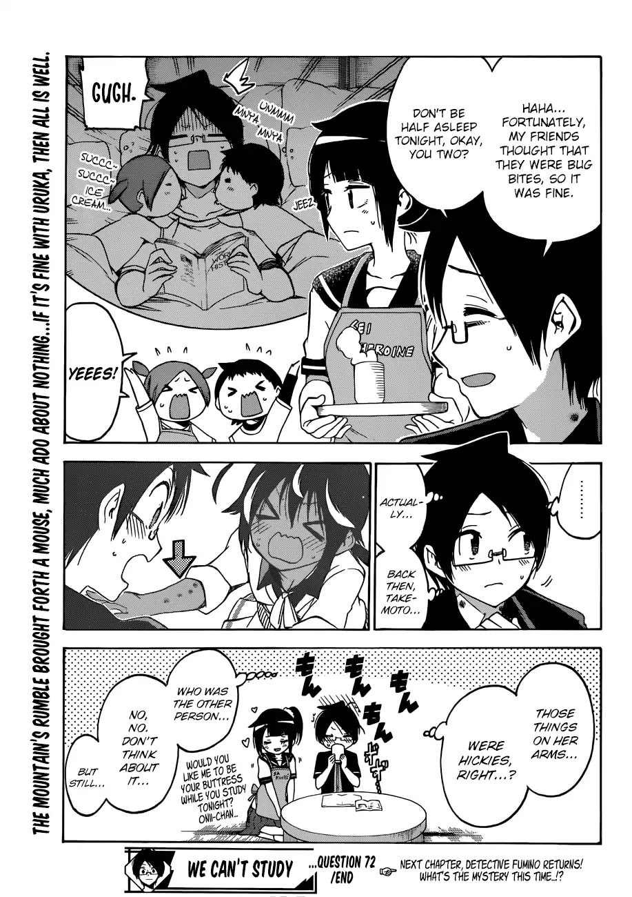 Bokutachi wa Benkyou ga Dekinai Chapter 72 page 20 - Chapter 72: Sometimes, that Mark can Disturb the Peace of [X]