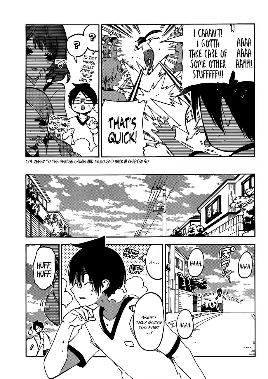 Bokutachi wa Benkyou ga Dekinai Chapter 95 page 7 - Chapter 95: Thus, With an Epiphany, He Runs Because of [X]