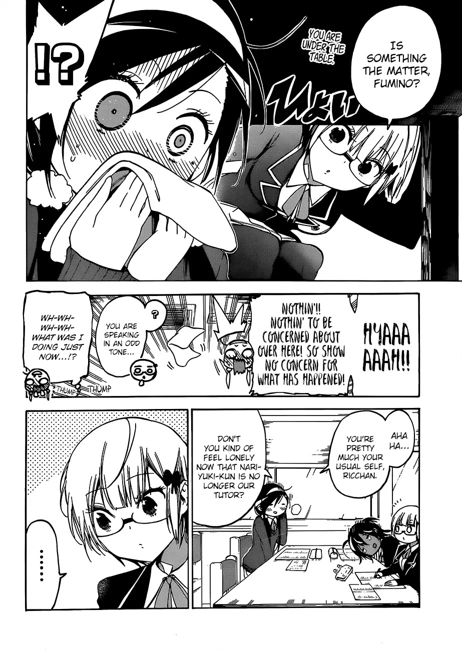 Bokutachi wa Benkyou ga Dekinai Chapter 97 page 15 - Chapter 97: In The Silence of His Absence, it Aptly Becomes [X] for The Genius