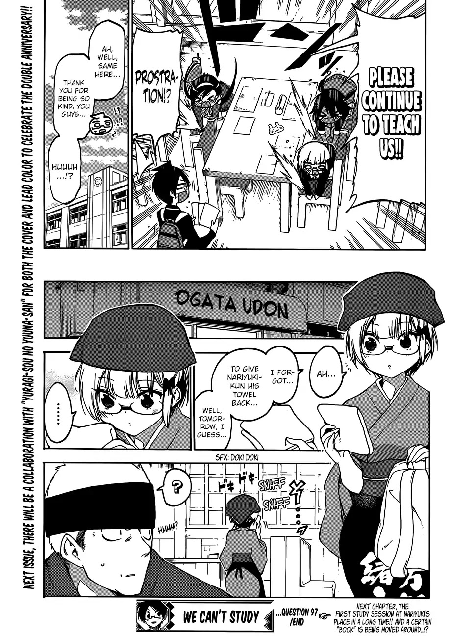 Bokutachi wa Benkyou ga Dekinai Chapter 97 page 20 - Chapter 97: In The Silence of His Absence, it Aptly Becomes [X] for The Genius