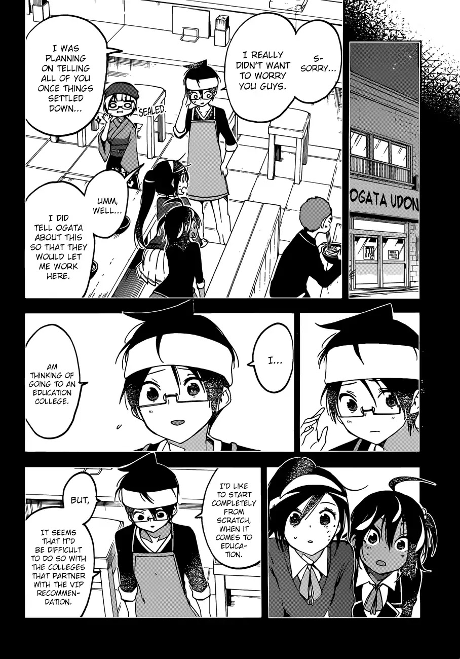 Bokutachi wa Benkyou ga Dekinai Chapter 97 page 7 - Chapter 97: In The Silence of His Absence, it Aptly Becomes [X] for The Genius