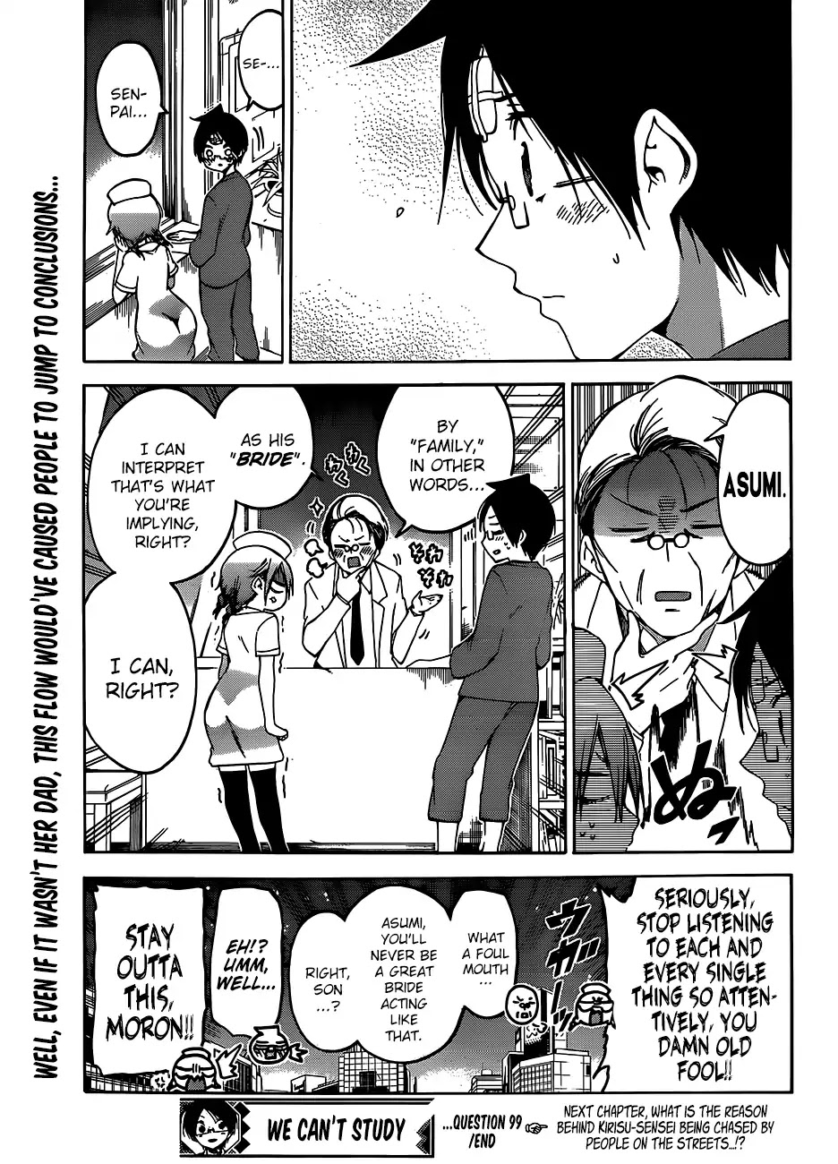 Bokutachi wa Benkyou ga Dekinai Chapter 99 page 20 - Chapter 99: And Yet, The Predecessor Follows the Appearance of [X], She Looks Towards Tomorrow