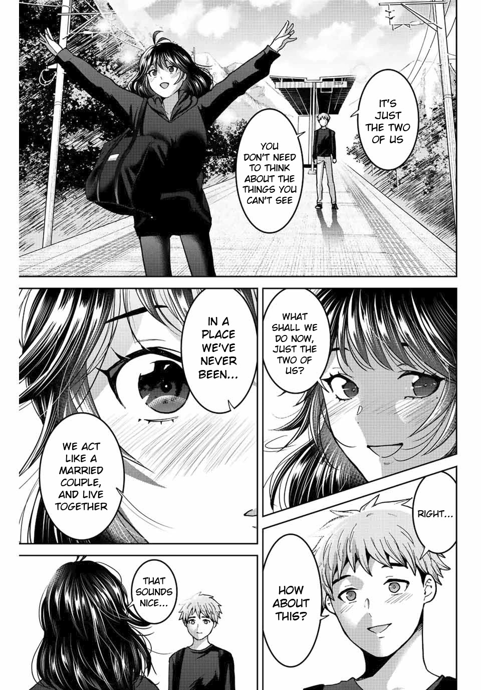 Bokutachi wa Hanshoku wo Yameta Chapter 50 page 11 - Chapter 50: Alone Together