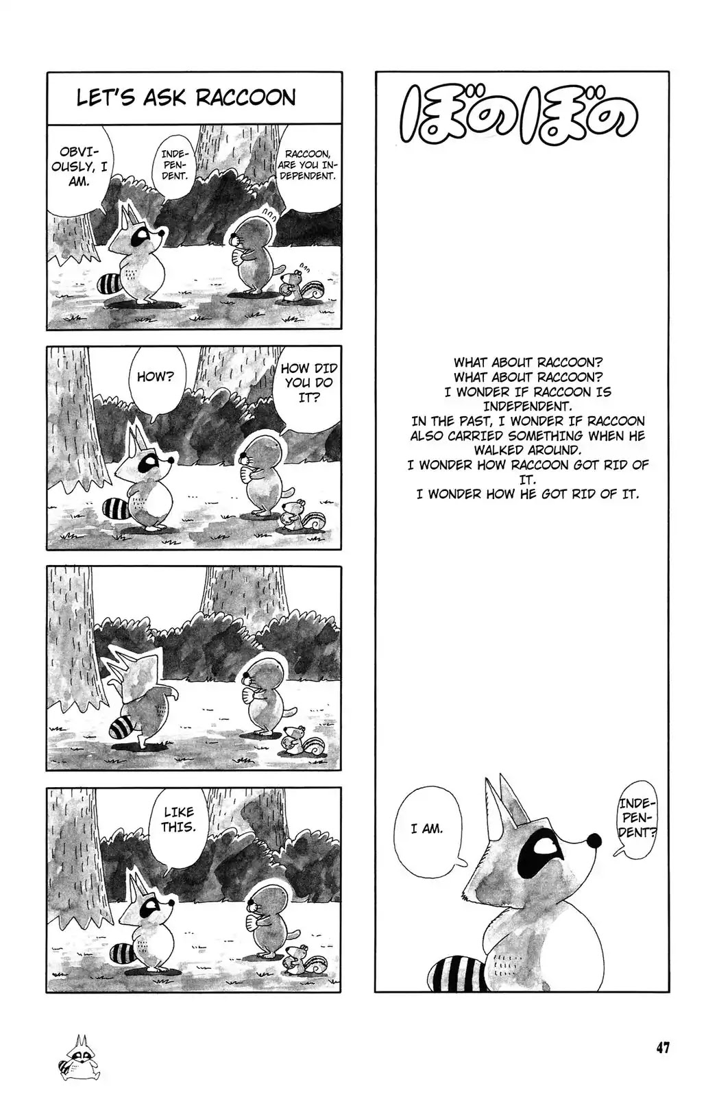 Bonobono Chapter 40 page 1 - Chapter 40: Let's Ask Raccoon