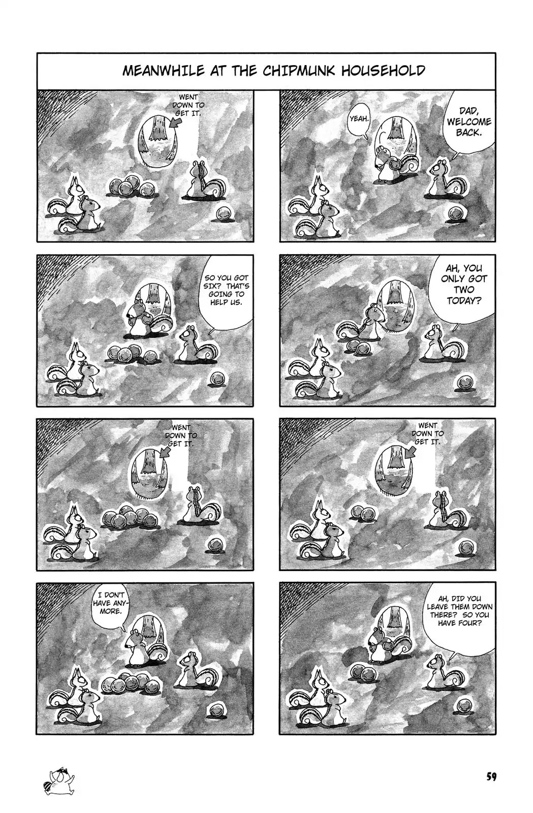 Bonobono Chapter 41 page 5 - Chapter 41: Chipmunk's Dad Getting Walnut