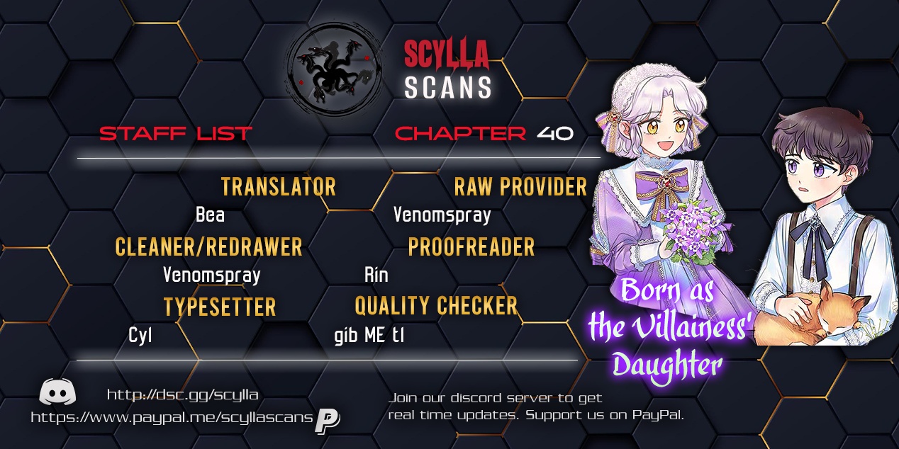 Born as the Villainess’ Daughter Chapter 40 page 1 - Chapter 40