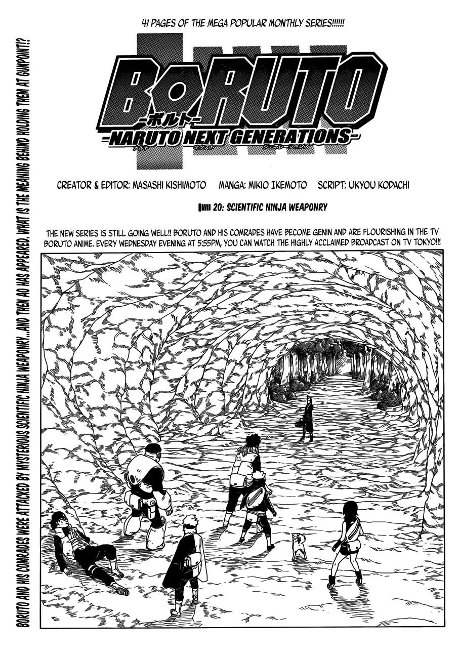 Boruto: Naruto Next Generations Chapter 20 page 1 - Chapter 20: Scientific Ninja Weaponry