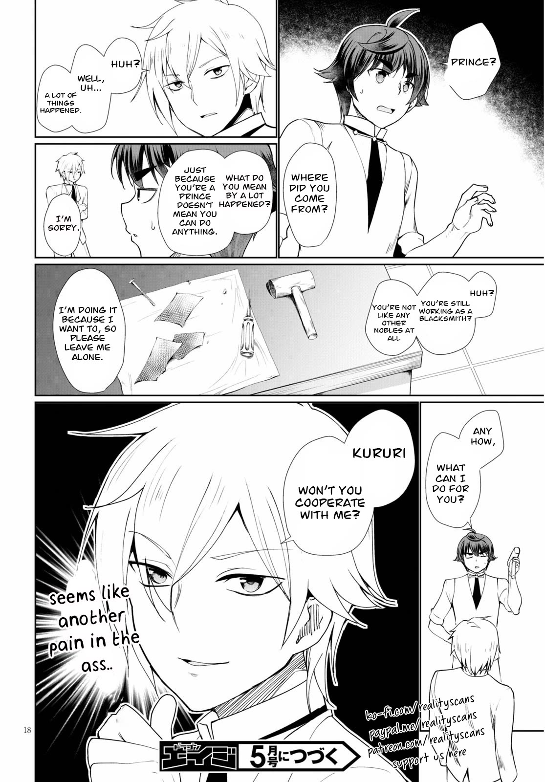 Botsuraku Youtei Nanode, Kajishokunin wo Mezasu Chapter 37 page 18 - Chapter 37