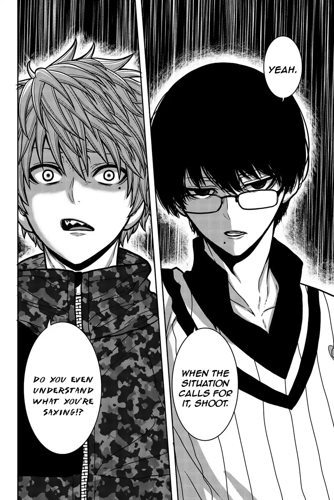 Bougyaku no Kokekko Chapter 23 page 6 - Chapter 23: When the Situation Calls for it, Shoot