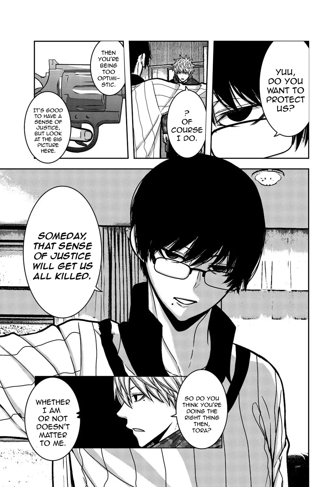 Bougyaku no Kokekko Chapter 23 page 7 - Chapter 23: When the Situation Calls for it, Shoot