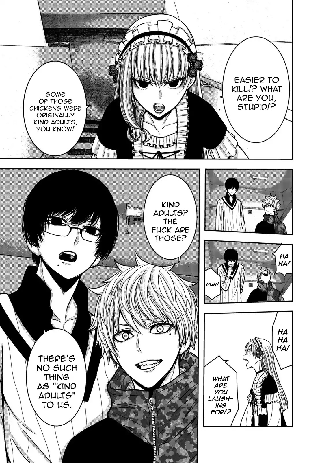 Bougyaku no Kokekko Chapter 24 page 11 - Chapter 24: Adults? The Fuck are Those?