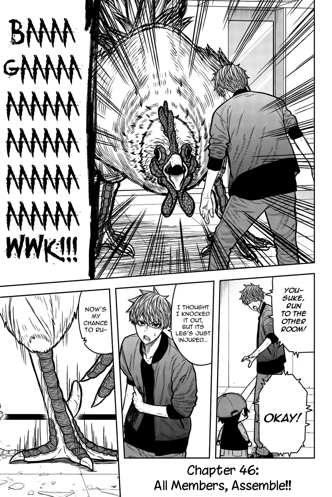 Bougyaku no Kokekko Chapter 46 page 1 - Chapter 46: All Members, Assemble!!