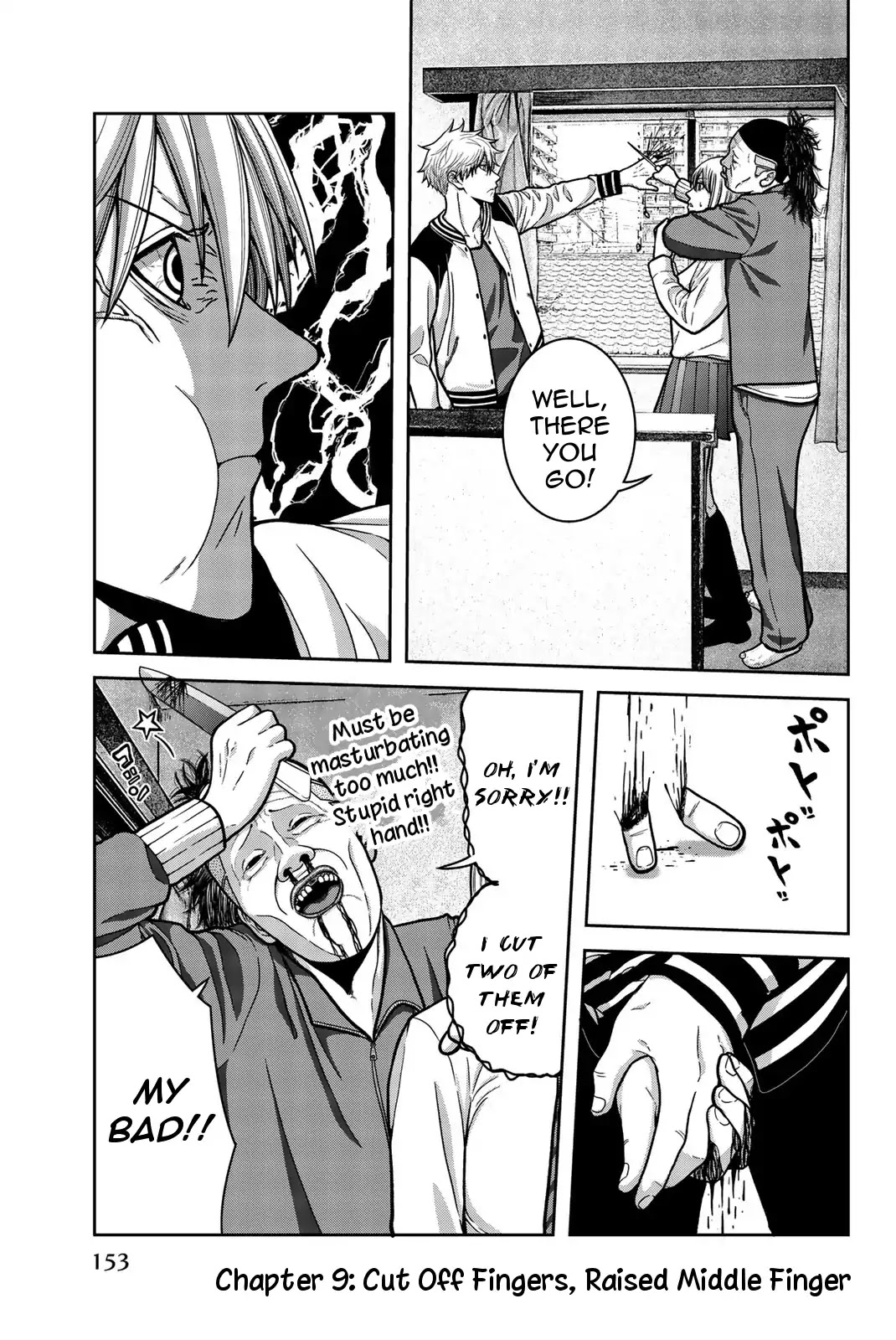 Bougyaku no Kokekko Chapter 9 page 1 - Chapter 9: Cut Off Fingers, Raised Middle Finger