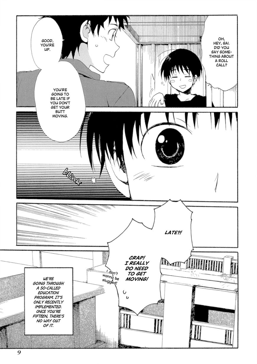 Boukyaku no Cradle Chapter 1 page 14 - Chapter 1 : An Island of Fifteen Year Olds