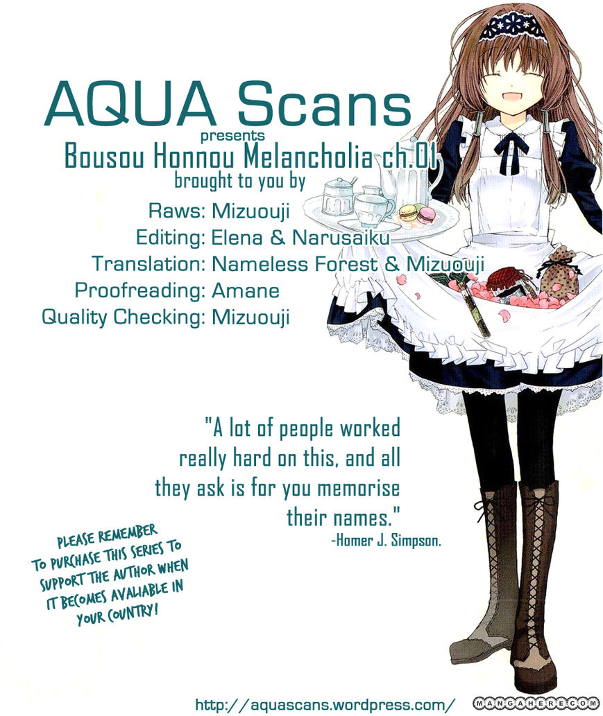 Bousou Honnou Melancholia Chapter 1 page 1 - Chapter 1