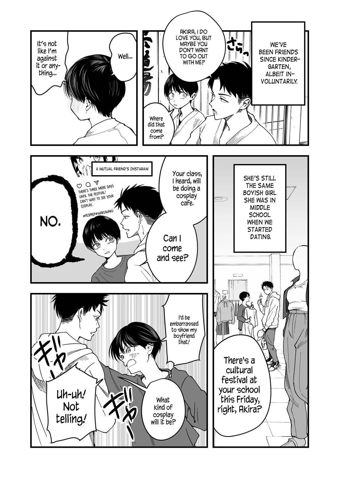 Boyish Girlfriend from Another School Chapter 1 page 2 - Chapter 1: My boyish girlfriend from another school is pretty damn cute