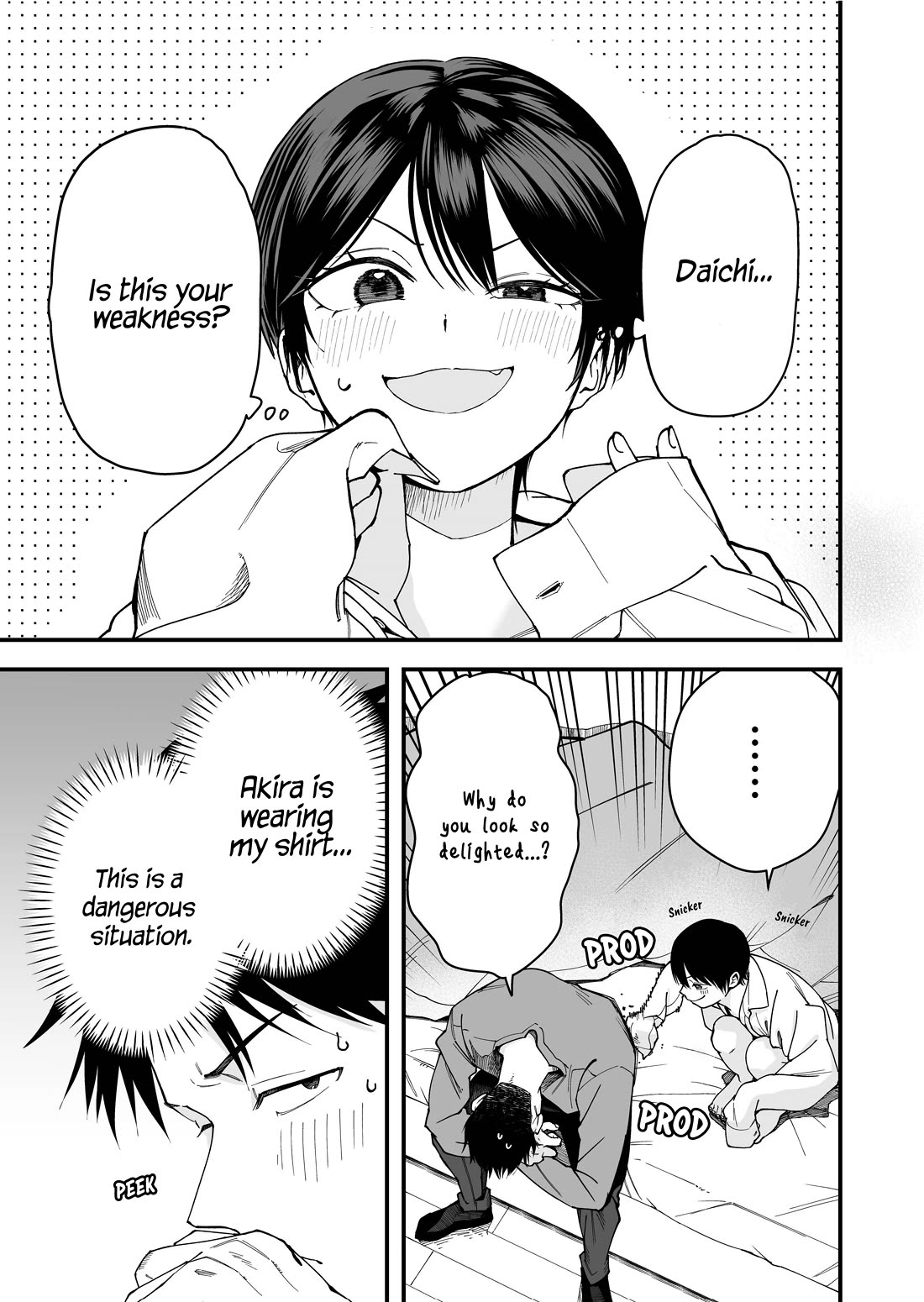 Boyish Girlfriend from Another School Chapter 20 page 1 - Chapter 20: My boyish girlfriend's boyfriend-shirt is pretty damn cute