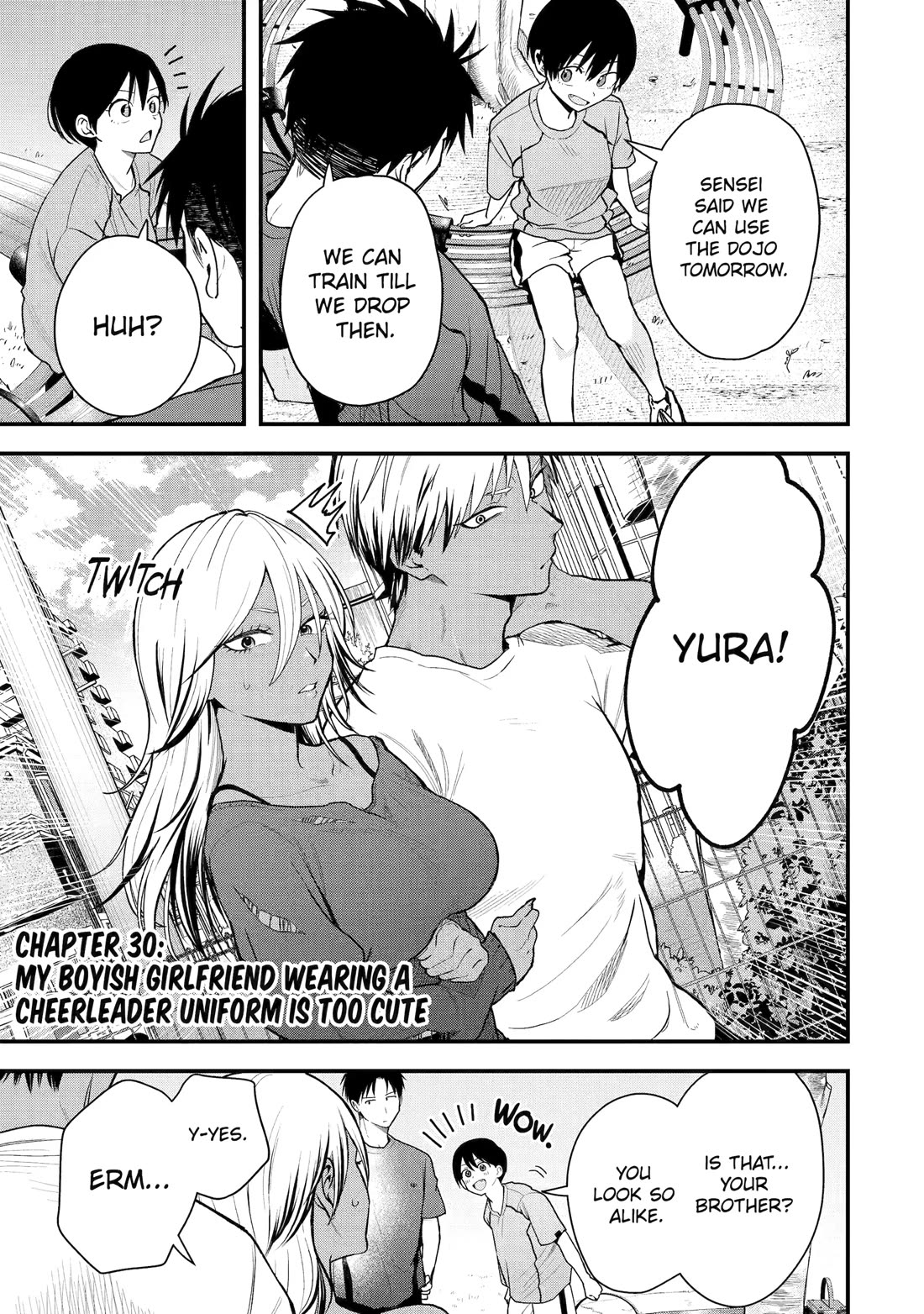 Boyish Girlfriend from Another School Chapter 30 page 1 - Chapter 30: My Boyish Girlfriend Wearing a Cheerleader Uniform is Too Cute
