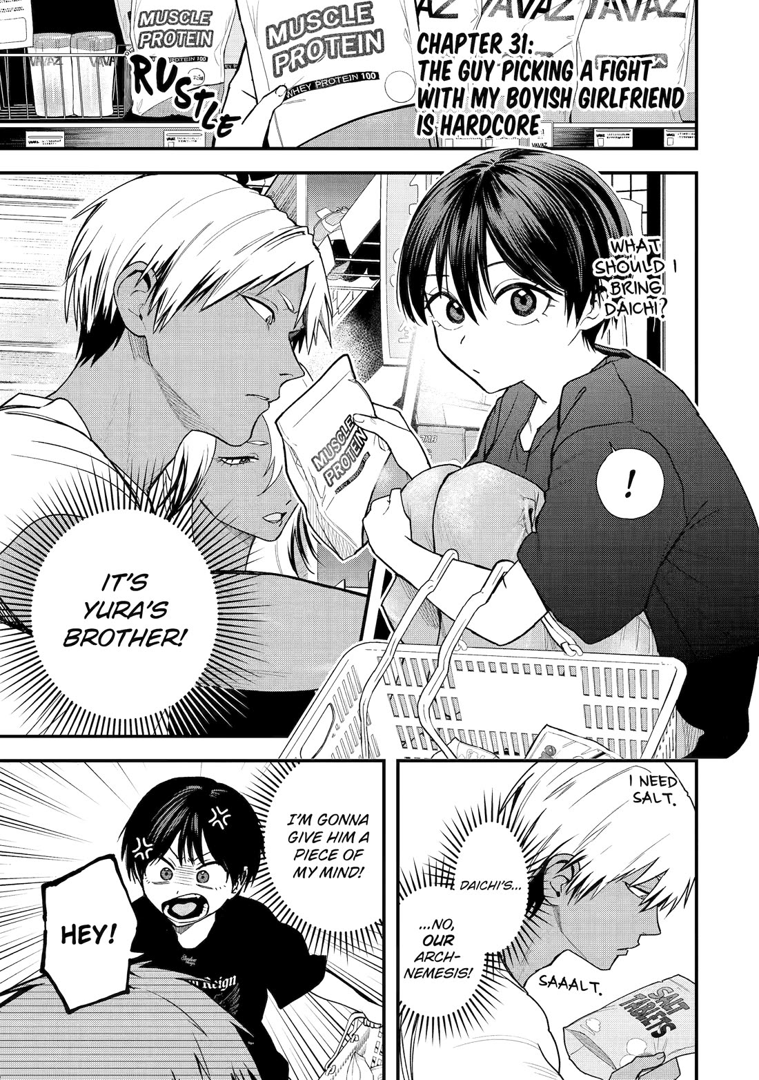 Boyish Girlfriend from Another School Chapter 31 page 1 - Chapter 31: The Guy Picking a Fight With My Boyish Girlfriend is Hardcore