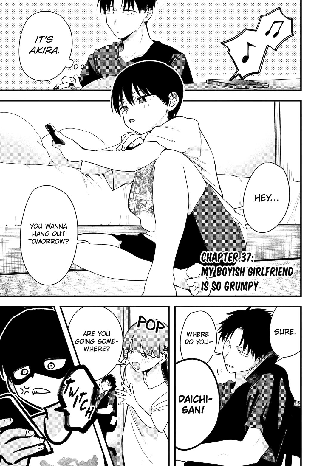 Boyish Girlfriend from Another School Chapter 37 page 1 - Chapter 37: My Boyish Girlfriend Is So Grumpy