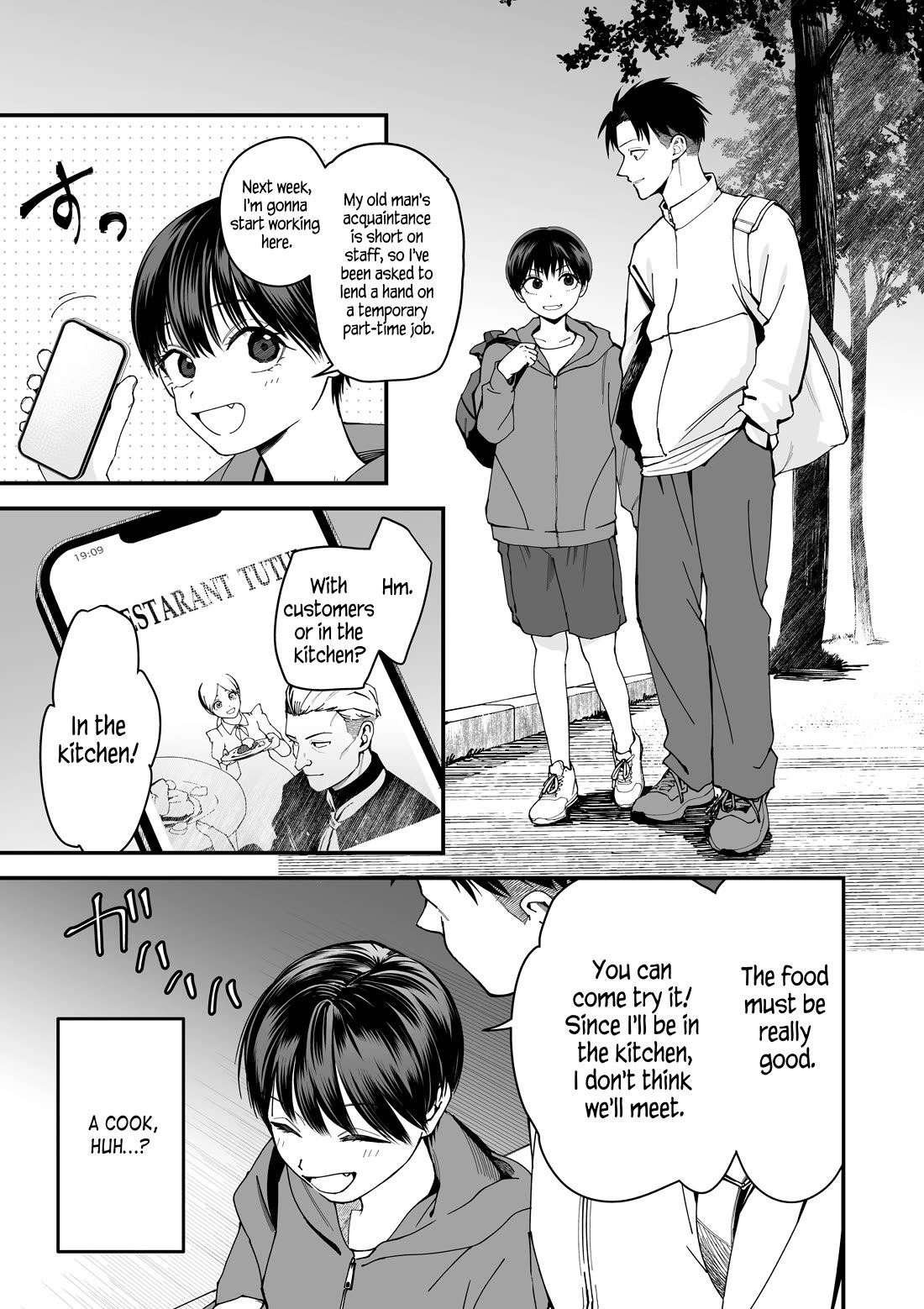 Boyish Girlfriend from Another School Chapter 6 page 1 - Chapter 6: My boyish girlfriend's work uniform is pretty damn cute