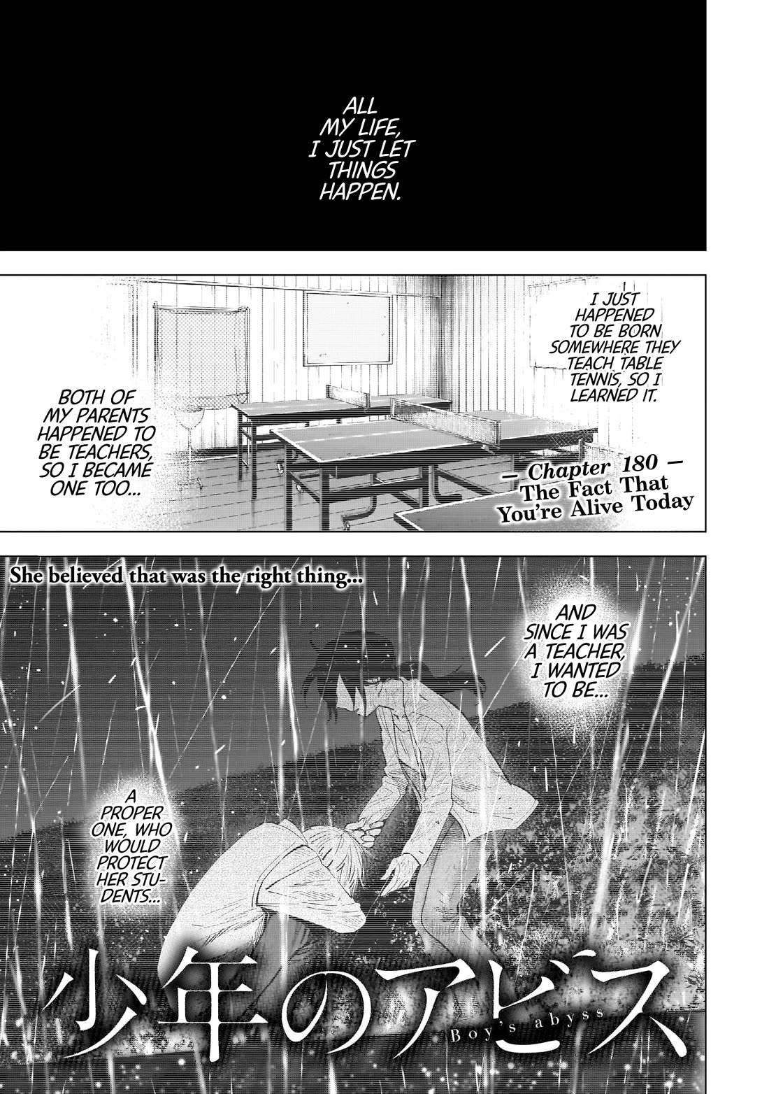Boy's Abyss Chapter 180 page 2 - Chapter 180: The Fact That You’re Alive Today