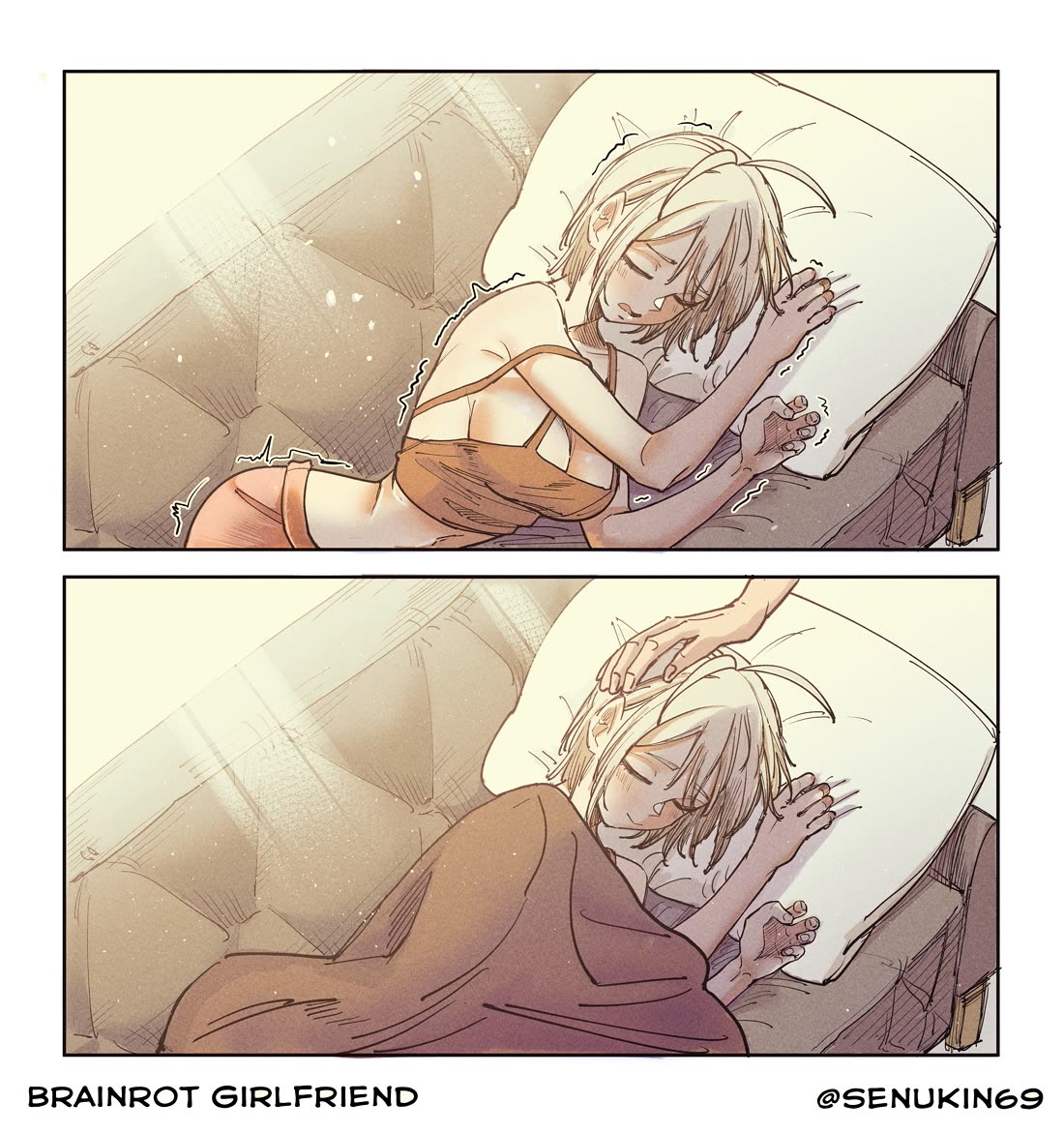 Brainrot Girlfriend Chapter 13.5 page 1 - Chapter 13.5: Rot of mind, Love of heart
