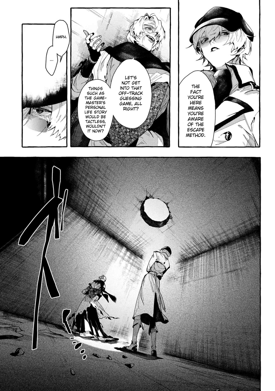 Bungou Stray Dogs Gaiden: Ayatsuji Yukito VS. Kyougoku Natsuhiko Chapter 13 page 9 - Chapter 13: Act 5: Inside the Passenger Train / Morning / Cloudy ⑤