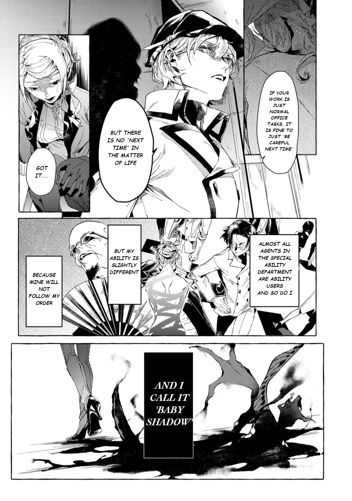 Bungou Stray Dogs Gaiden: Ayatsuji Yukito VS. Kyougoku Natsuhiko Chapter 5.1 page 7 - Chapter 5.1: Act 4: Justice Department/Morning/Sunny ①