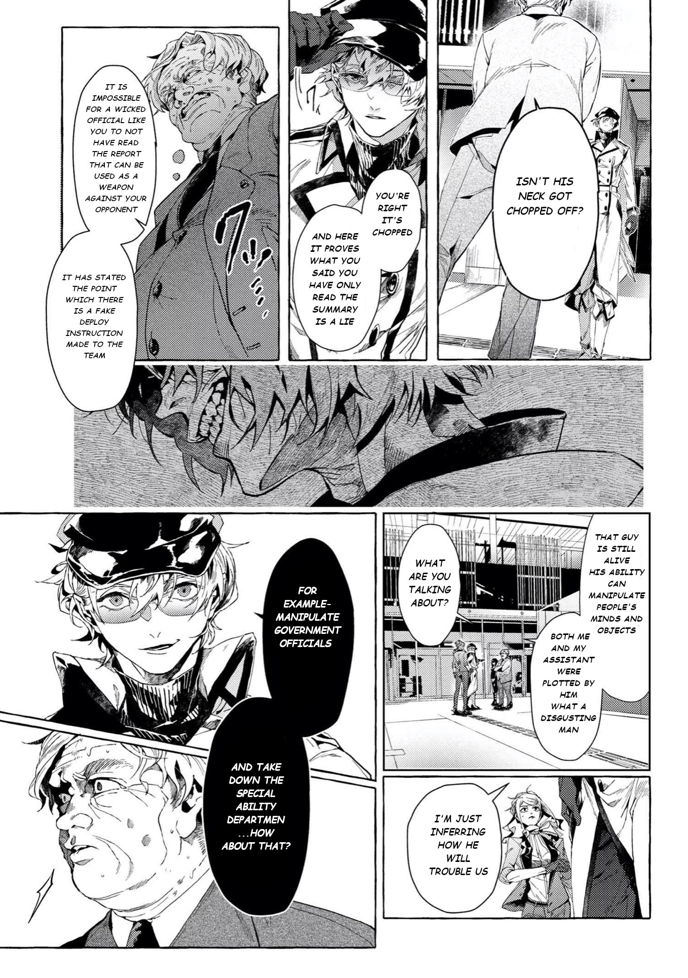 Bungou Stray Dogs Gaiden: Ayatsuji Yukito VS. Kyougoku Natsuhiko Chapter 5.2 page 7 - Chapter 5.2: Act 4: Justice Department/Morning/Sunny ②