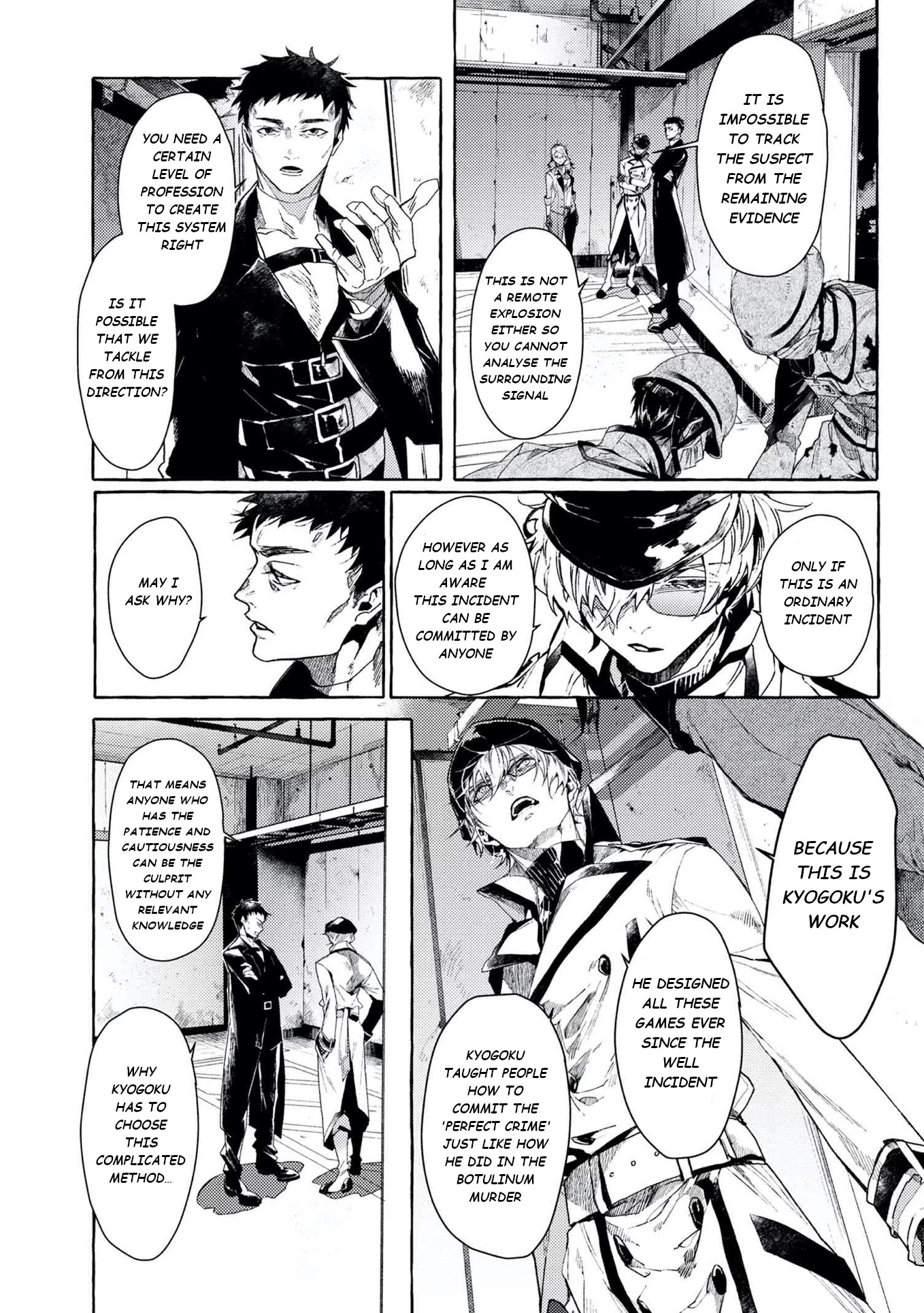 Bungou Stray Dogs Gaiden: Ayatsuji Yukito VS. Kyougoku Natsuhiko Chapter 6.1 page 7 - Chapter 6.1: Act 4: Justice Department/Morning/Sunny ③