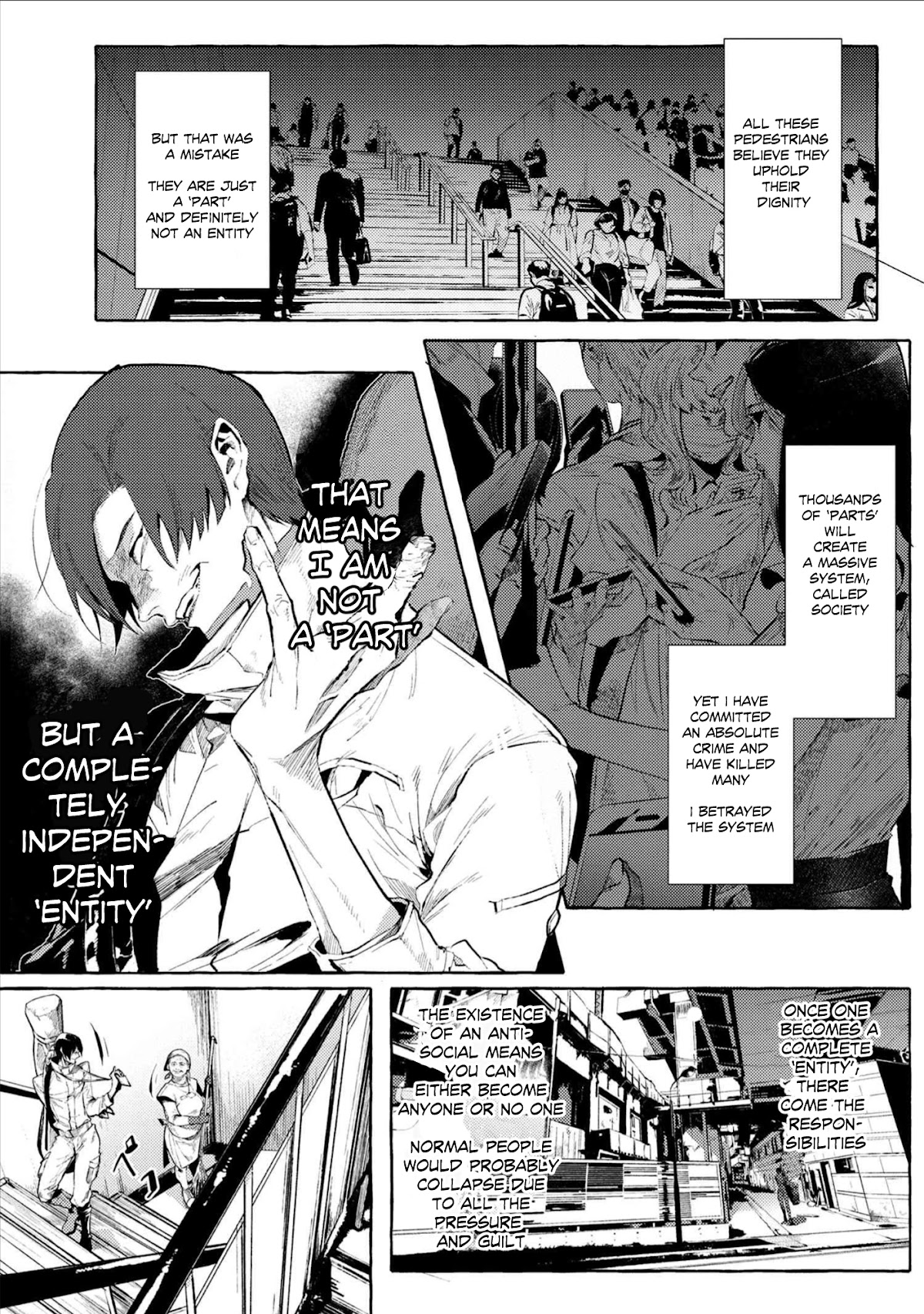 Bungou Stray Dogs Gaiden: Ayatsuji Yukito VS. Kyougoku Natsuhiko Chapter 7.2 page 3 - Chapter 7.2: Act 4: Justice Department/Morning/Sunny ⑥