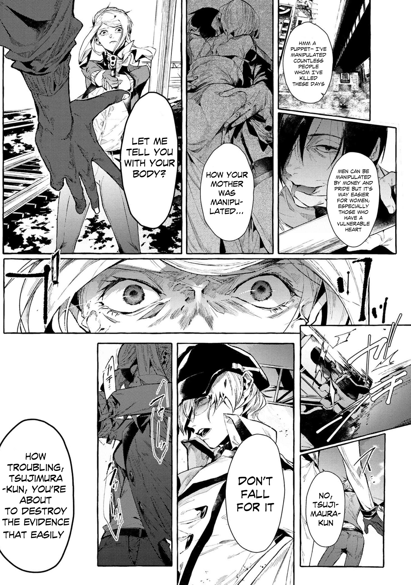 Bungou Stray Dogs Gaiden: Ayatsuji Yukito VS. Kyougoku Natsuhiko Chapter 7.3 page 8 - Chapter 7.3: Act 4: Justice Department/Morning/Sunny ⑦